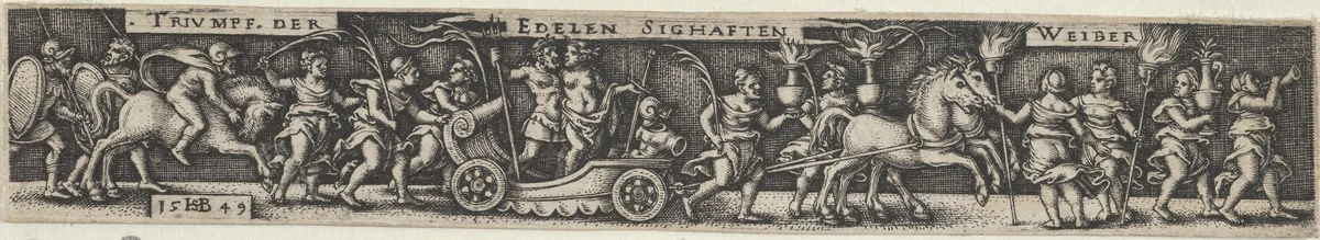 Triumphal Procession of the Noble Glorious Women by Sebald Beham, print, 1549