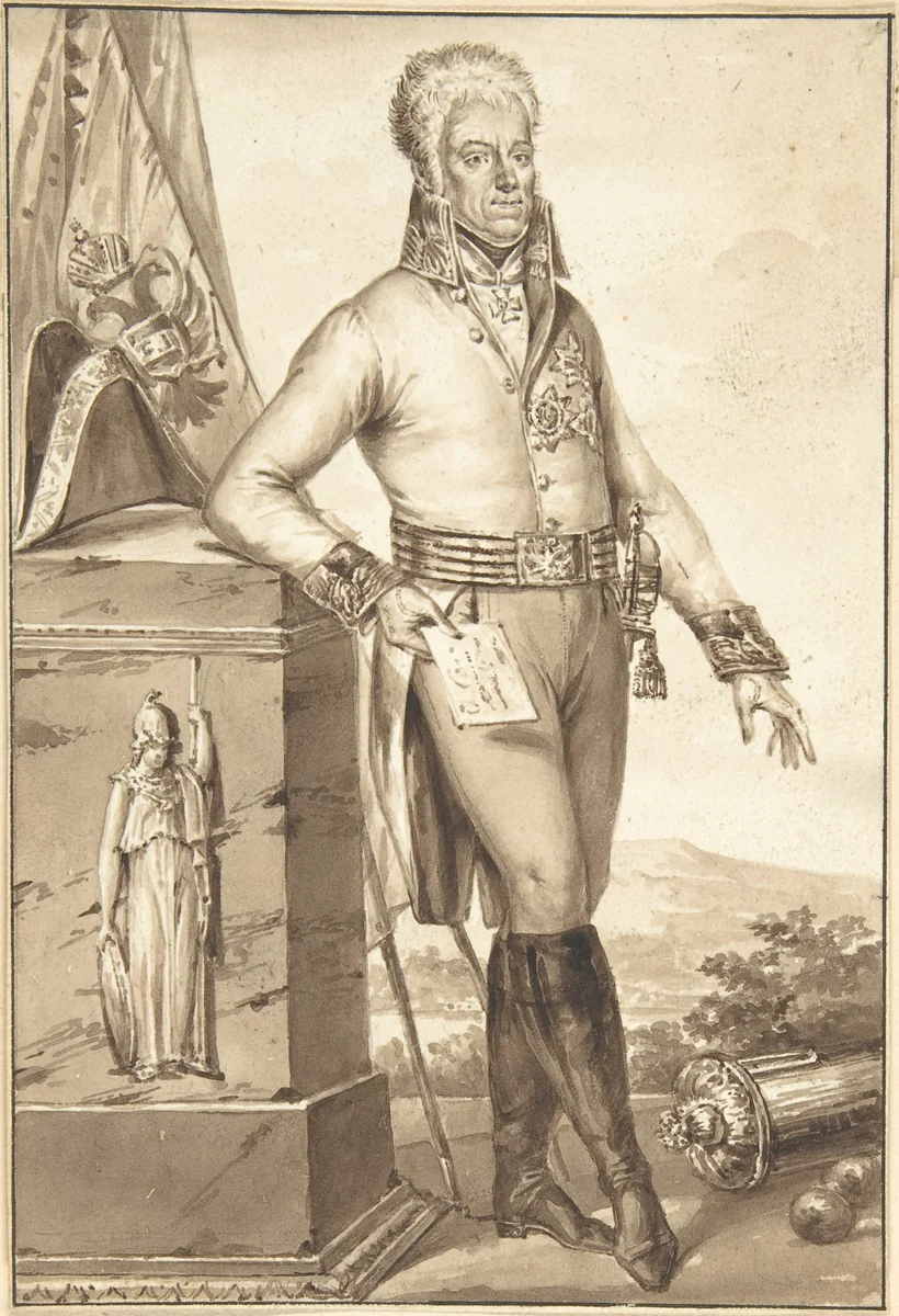 Portrait of Count Heinrich Joseph von Bellegarde by Jean-Baptiste-François Bosio, drawing, 1780-1827