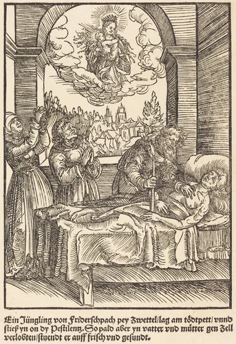 Ein Jungling von Friderschpach ... by Master of the Miracles of Mariazell, print, 1503