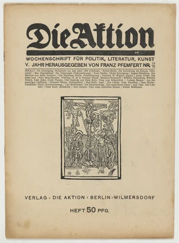Die Aktion, vol. 5, no. 14/15 by Heinrich Richter, periodical, 1915