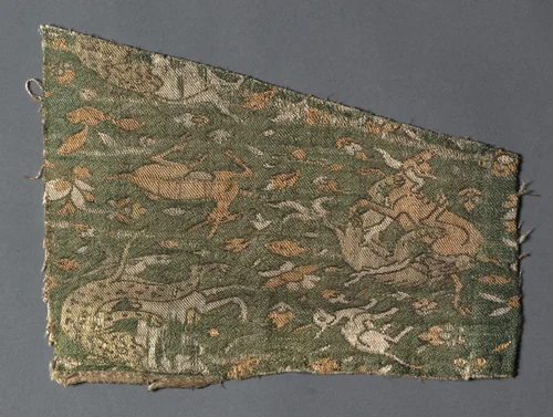 Lampas with scenes of wild animals by Unknown, textile, 1500-1599
