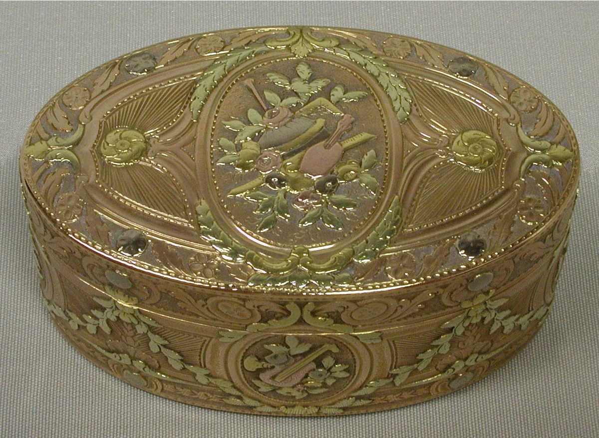 Box by J. P. M., metalwork, 1766-1767