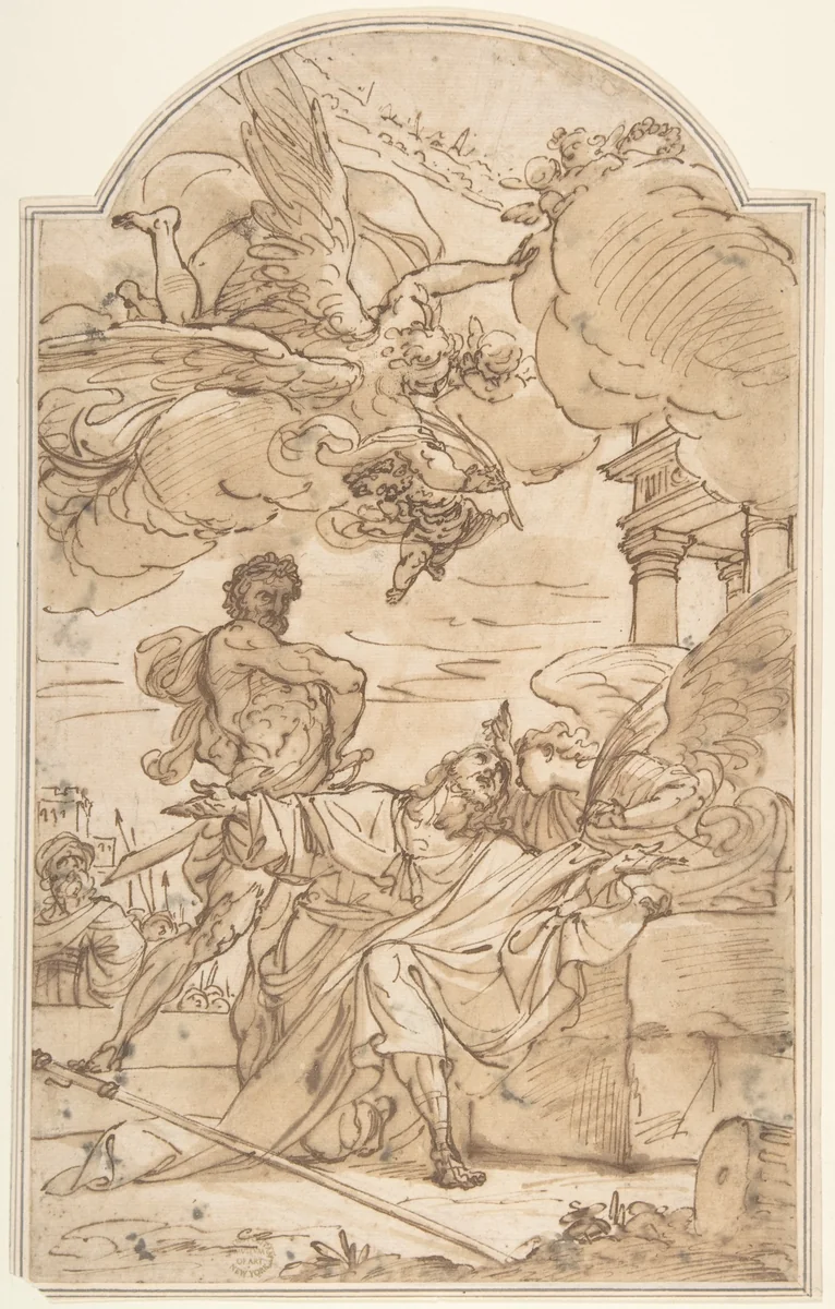 Decapitation of Saint James the Greater by Ubaldo Gandolfi, drawing, 1728-1781