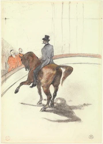 At the Circus: The Spanish Walk (Au Cirque: Le Pas espagnol) by Henri de Toulouse-Lautrec, drawing, 1899