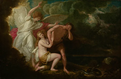 The Expulsion of Adam and Eve from Paradise by Benjamin West, painting, 1791