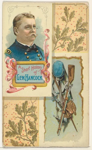 A Short History of General Hancock, from the Histories of Generals series (N114) issued by W. Duke, Sons & Co. to promote Honest Long Cut Smoking and Chewing Tobacco by W. Duke, Sons & Co., print, 1888