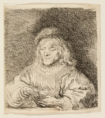 The Card Player by Rembrandt van Rijn, print, 1641