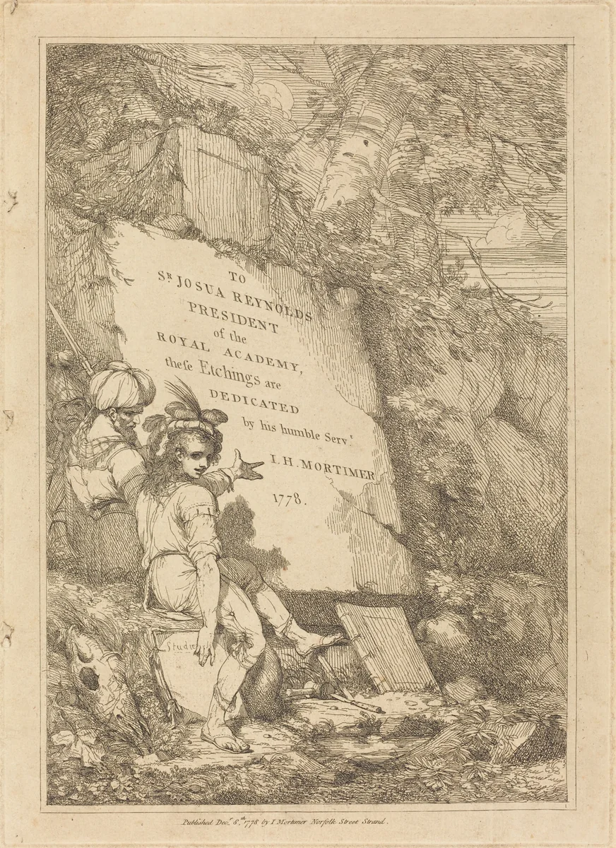 Title Page by John Hamilton Mortimer, print, 1778