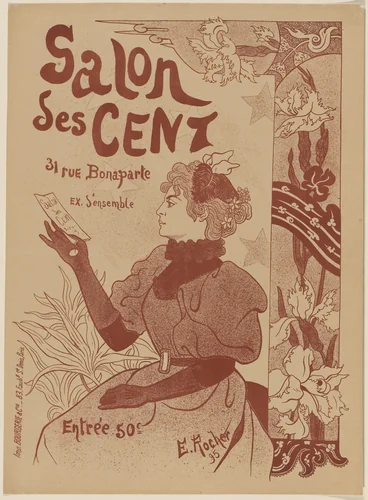 Poster for the Salon des Cent by Rocher, design, 1895
