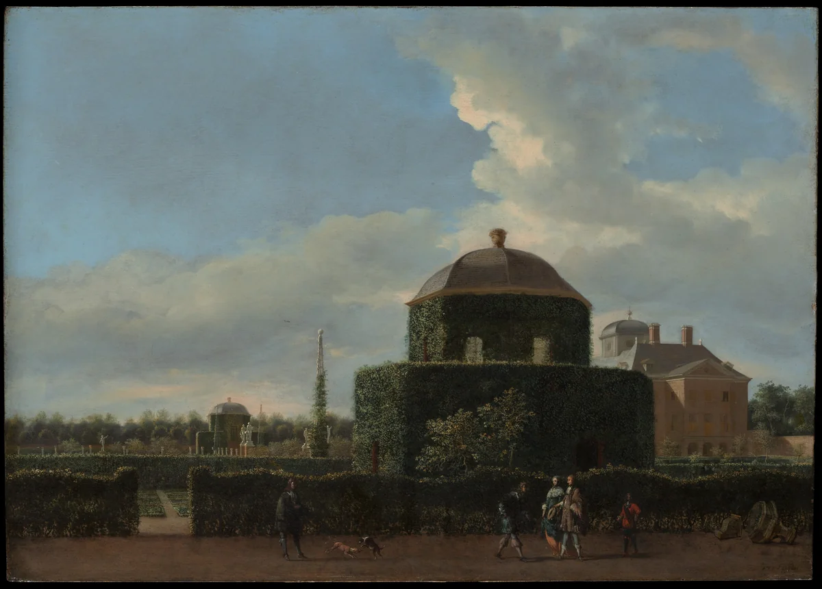 The Huis ten Bosch at The Hague and Its Formal Garden (View from the East) by Jan van der Heyden, painting, 1668-1670