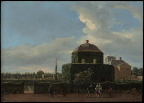 The Huis ten Bosch at The Hague and Its Formal Garden (View from the East) by Jan van der Heyden, painting, 1668-1670