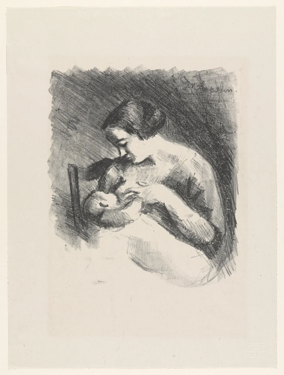 Motherhood (Maternité) from Essai dur l'histoire de la lithographie en France. Les Peintures lithographes de Manet à Matisse. Album de lithographies originales. by Maurice Asselin, print, 1924