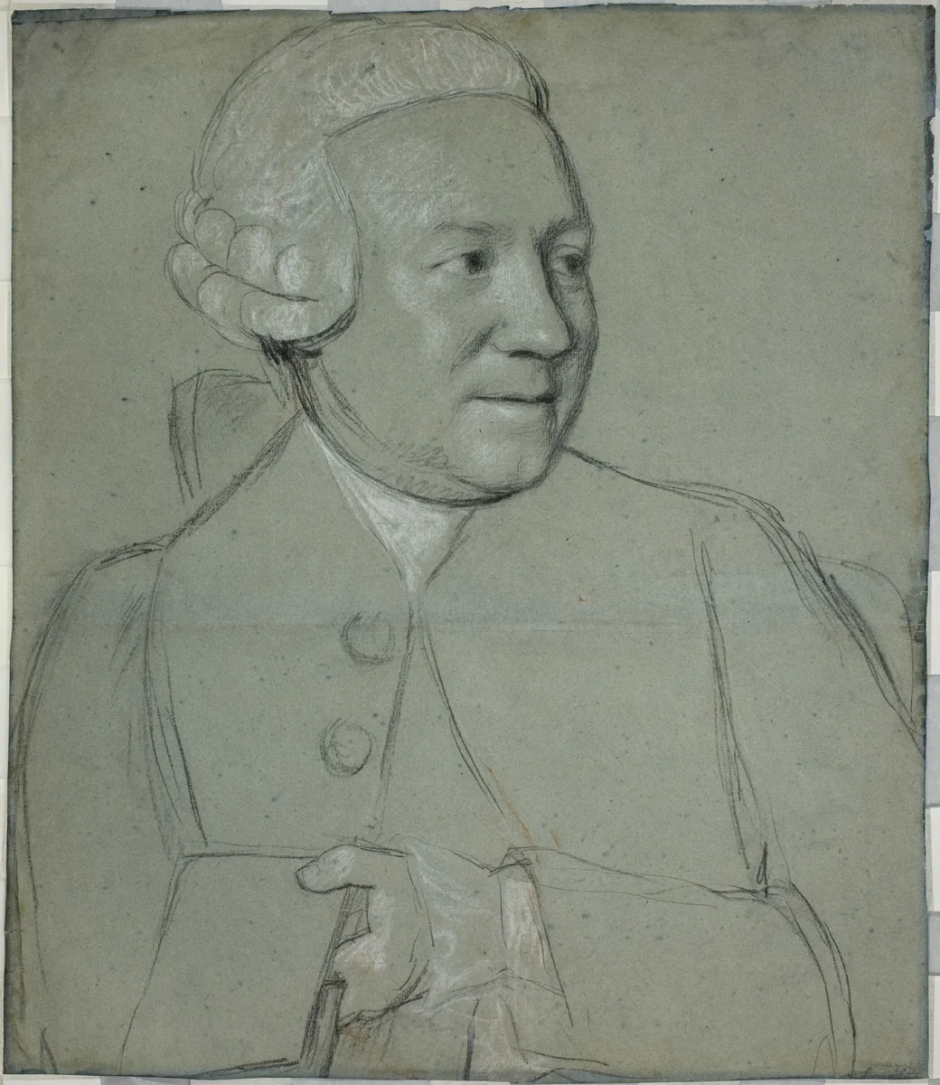 Portrait of a Man Holding a Book, Turned to the Right by Jean-Étienne Liotard, drawing, 1758-1762