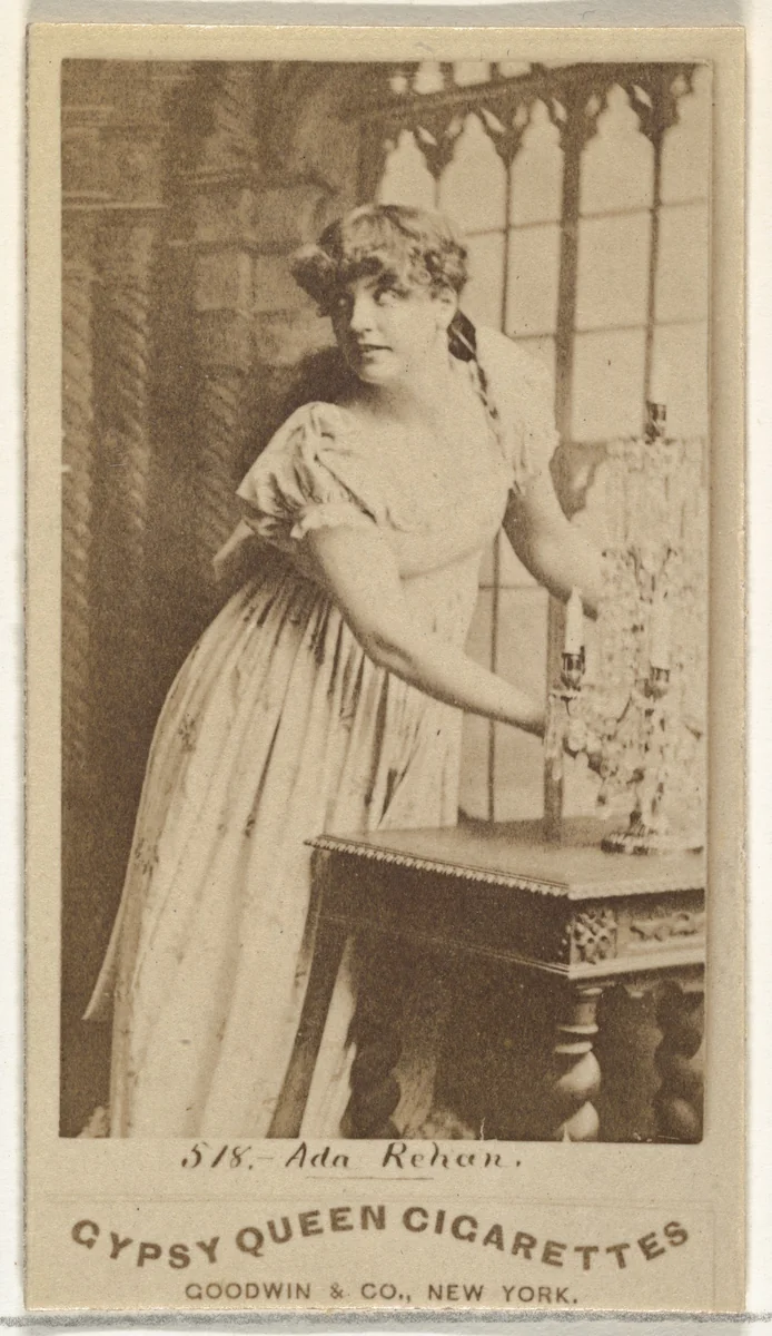 Ada Rehan, from the Actors and Actresses series (N171) for Gypsy Queen Cigarettes by Goodwin & Company, photograph, 1886-1890