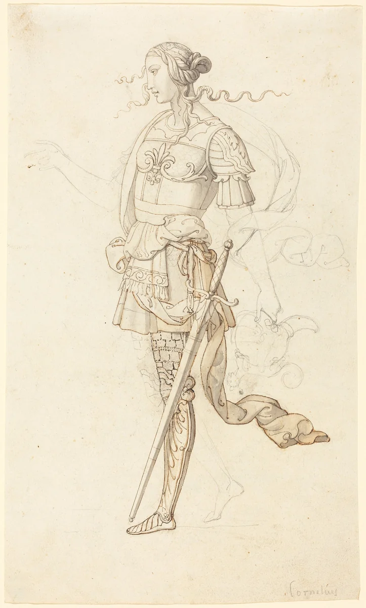 Erminia by Peter von Cornelius, drawing, 1783-1867
