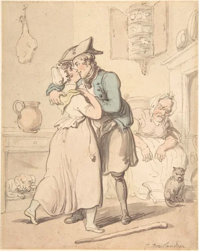 The Sailor's Return from Active Service by Thomas Rowlandson, drawing, 1780-1827