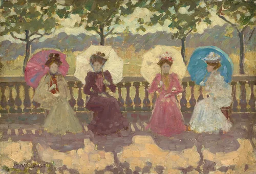 In the Park, Paris by Maurice Prendergast, painting, 1891