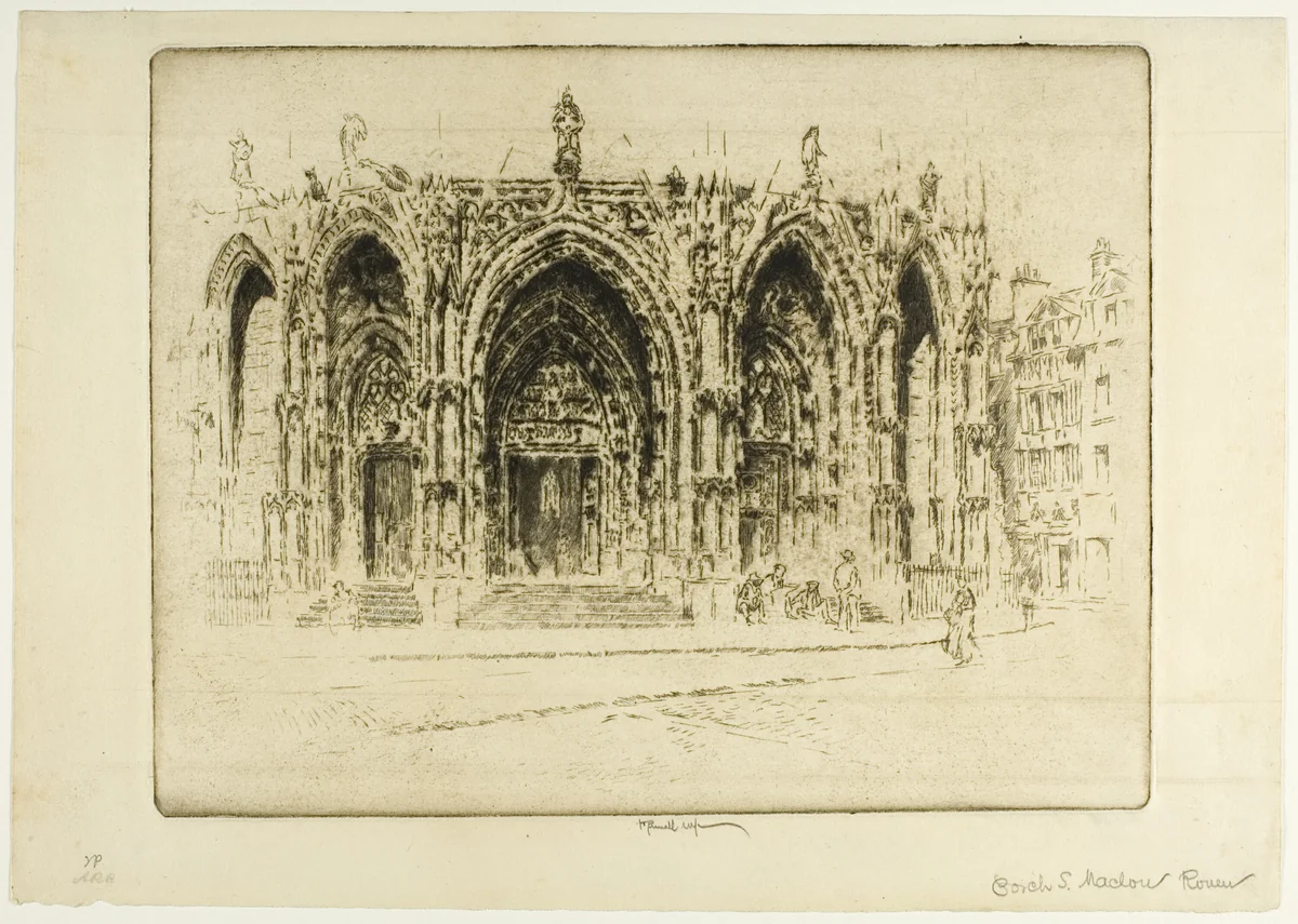 Puerta Visagara, Gate of Madrid, Toledo by Joseph Pennell, print, 1904