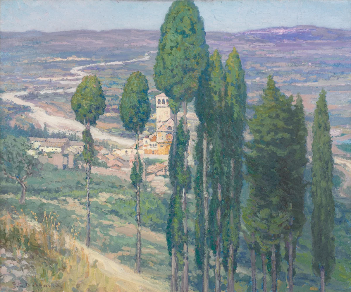 The Umbrian Valley, Italy by Frederick Gottwald, painting, 1914