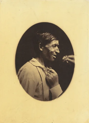 Gaiety expressed by the ideas of lustfulness, cynicism and lewdness by Guillaume-Benjamin-Amant Duchenne, photograph, 1854-1856