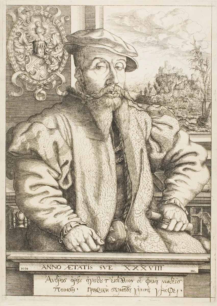 Portrait of Georg Roggenbach by Hanns Lautensack, print, 1554
