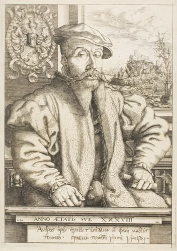 Portrait of Georg Roggenbach by Hanns Lautensack, print, 1554