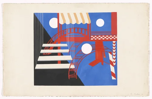 The Merchant of Venice (Le Marchand de Venise) from Alexandra Exter: Stage Sets (Alexandra Exter: Décors de théâtre) by Alexandra Exter, print, 1927