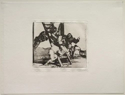 The Horrors of War: It's a Hard Step! by Francisco de Goya, print, 1810-1820