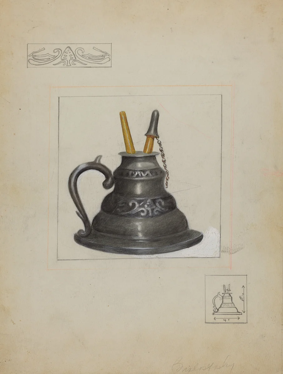 Lamp by Ruth Bialostosky, index of american design, 1936