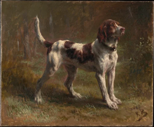 A Limier Briquet Hound by Rosa Bonheur, painting, 1856