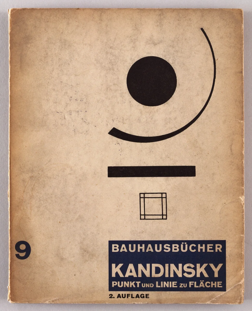 Bauhausbücher 9, "Punkt und Linie zu Fläche" by Vasily Kandinsky. Bauhaus Books, 2nd edition by Herbert Bayer, design, 1928