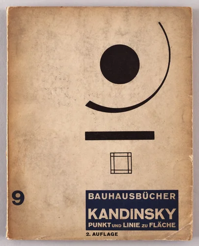 Bauhausbücher 9, "Punkt und Linie zu Fläche" by Vasily Kandinsky. Bauhaus Books, 2nd edition by Herbert Bayer, design, 1928