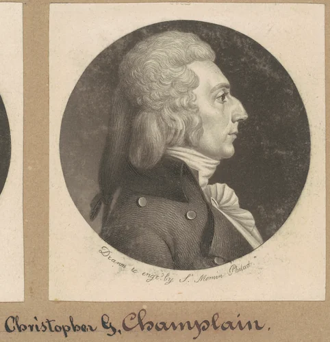 Christopher Grant Champlin by Charles B. J. Févret de Saint-Mémin, print, 1800