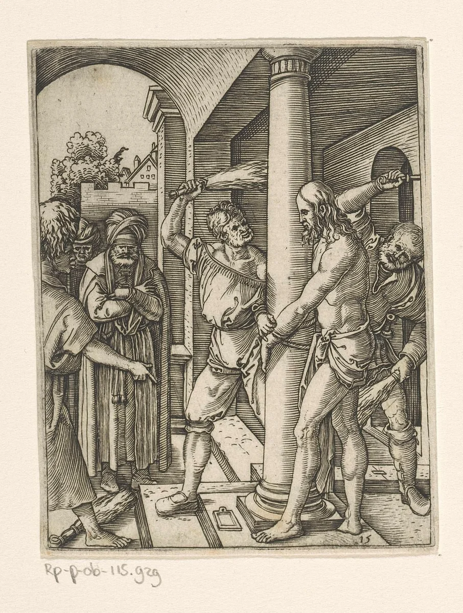 Geseling van Christus by Marcantonio Raimondi, print, 1511-1534