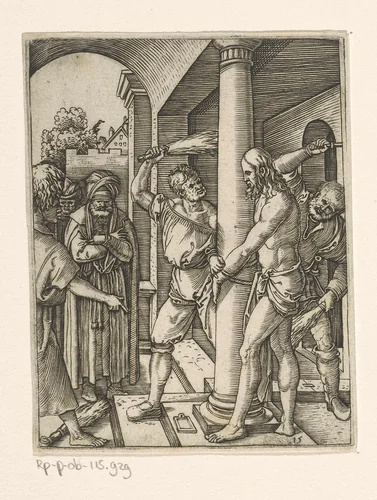 Geseling van Christus by Marcantonio Raimondi, print, 1511-1534