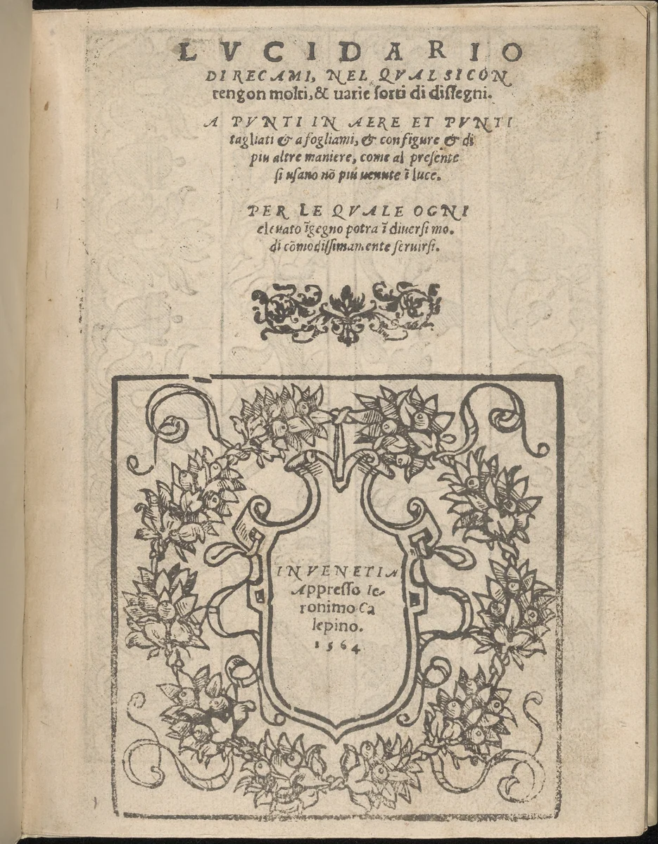 Lucidario di Recami by Iseppo Foresto, book, 1564