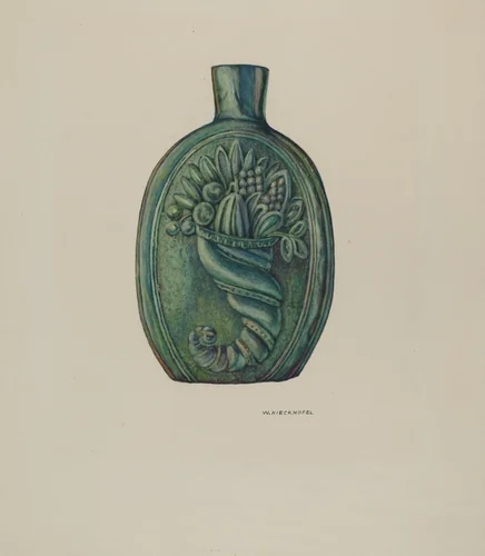 Flask by William Kieckhofel, index of american design, 1935-1942