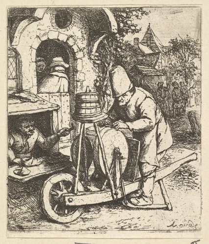 The Knifegrinder by Adriaen van Ostade, print, 1610-1685