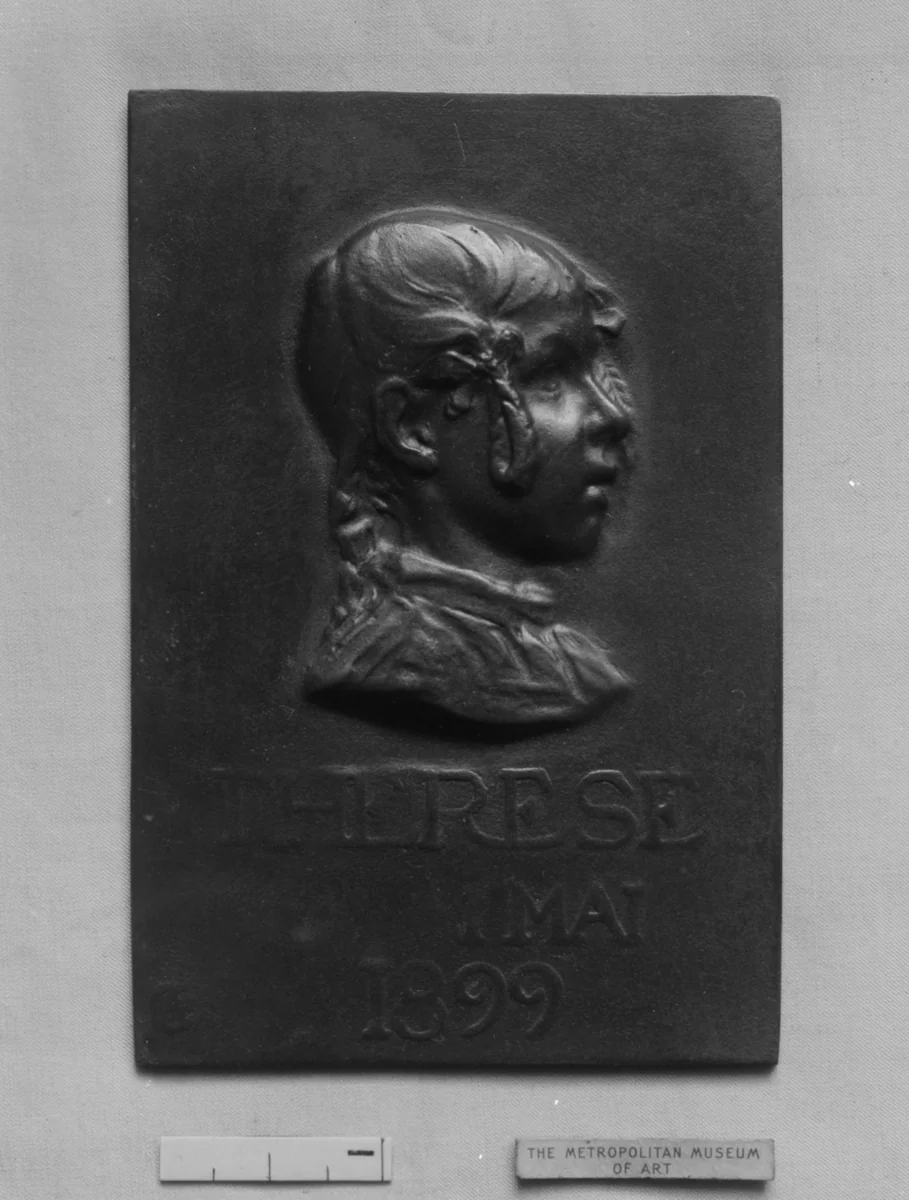 Therese by Alexandre-Louis-Marie Charpentier, metalwork, 1885-1899