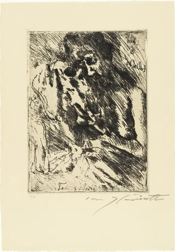 Death and the Woman (Tod und Weib) from Dance of Death (Totentanz) by Lovis Corinth, print, 1921