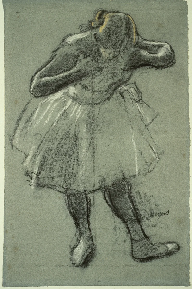 Dancer Bending Forward by Edgar Degas, drawing, 1874-1879