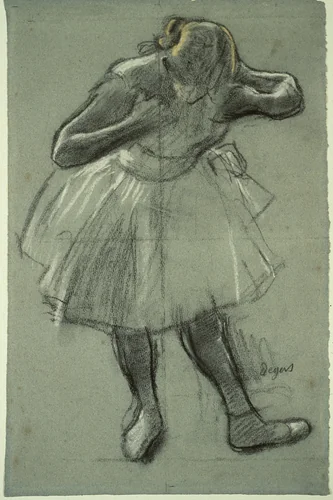 Dancer Bending Forward by Edgar Degas, drawing, 1874-1879