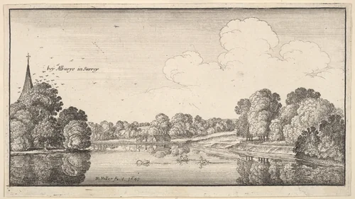 View Near Albury by Wenceslaus Hollar, print, 1645