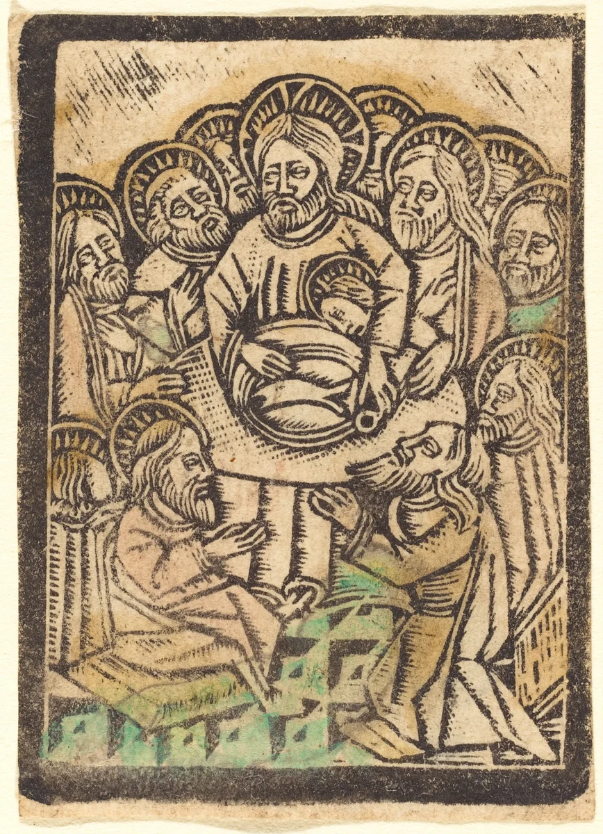 The Last Supper by Master of the Aachen Madonna, print, 1470-1480