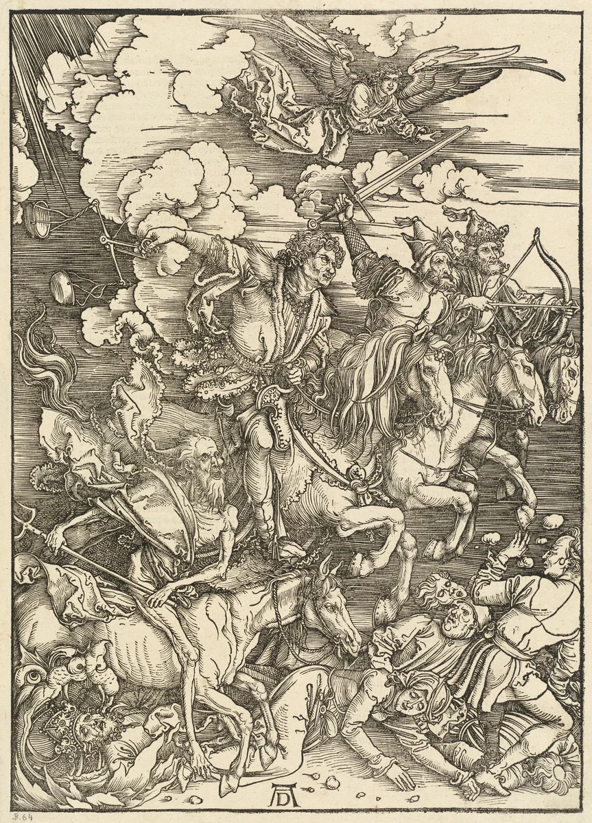 The Four Horsemen by Albrecht Dürer, print, 1498