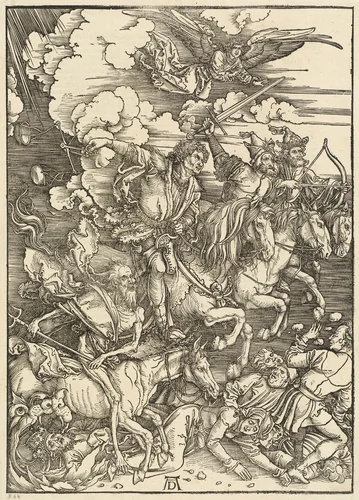 The Four Horsemen by Albrecht Dürer, print, 1498