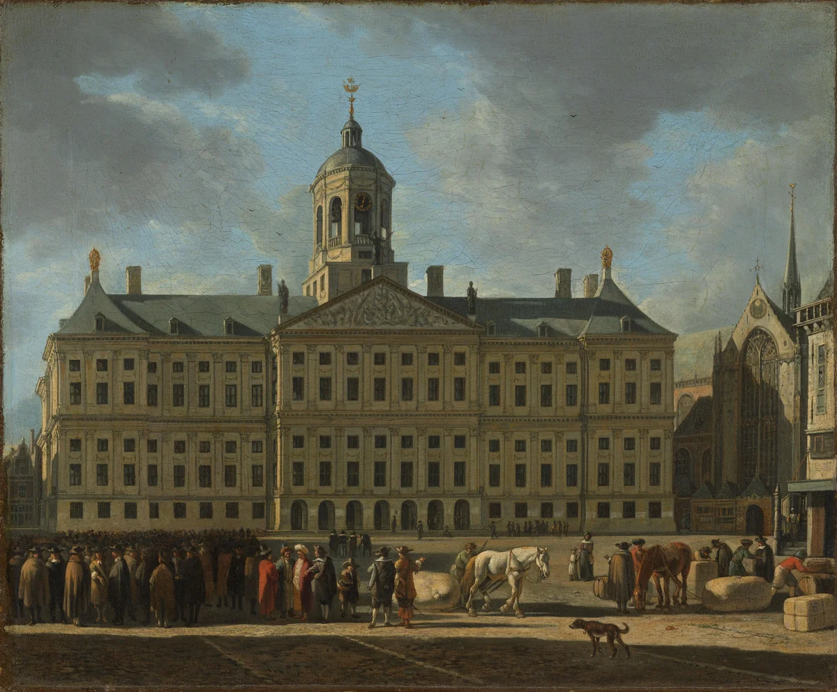 The Town Hall on Dam Square, Amsterdam by Gerrit Berckheyde, painting, 1672