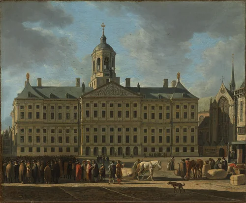 The Town Hall on Dam Square, Amsterdam by Gerrit Berckheyde, painting, 1672