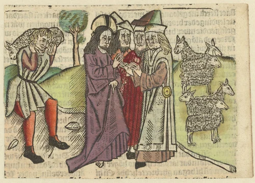 Parabel van het verloren schaap by Unknown, print, 1485-1491