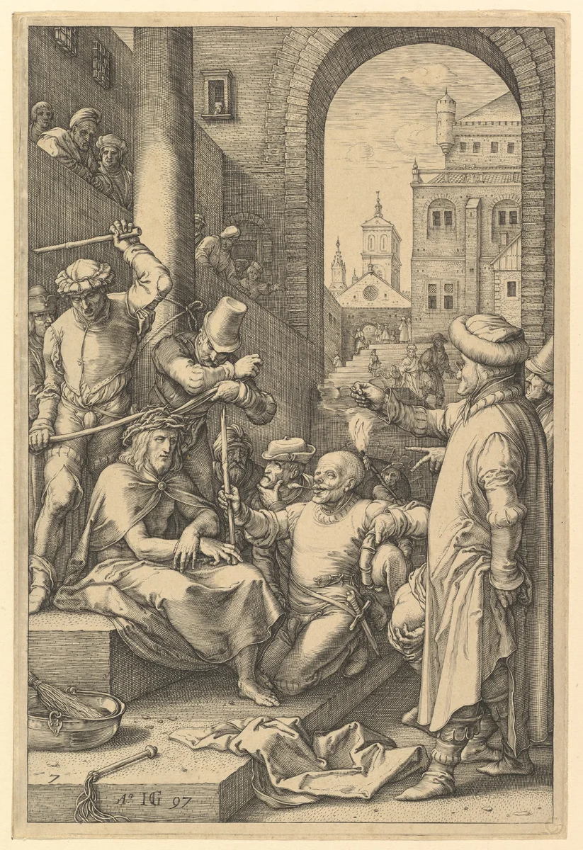 The Crowning with Thorns, from "The Passion of Christ" by Hendrick Goltzius, print, 1597